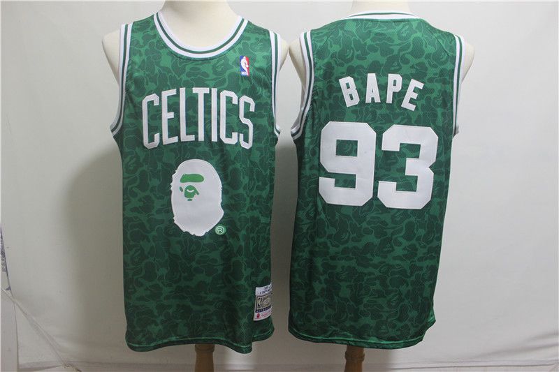 Men Boston Celtics #93 Bape Green Stitched NBA Jersey->chicago bulls->NBA Jersey